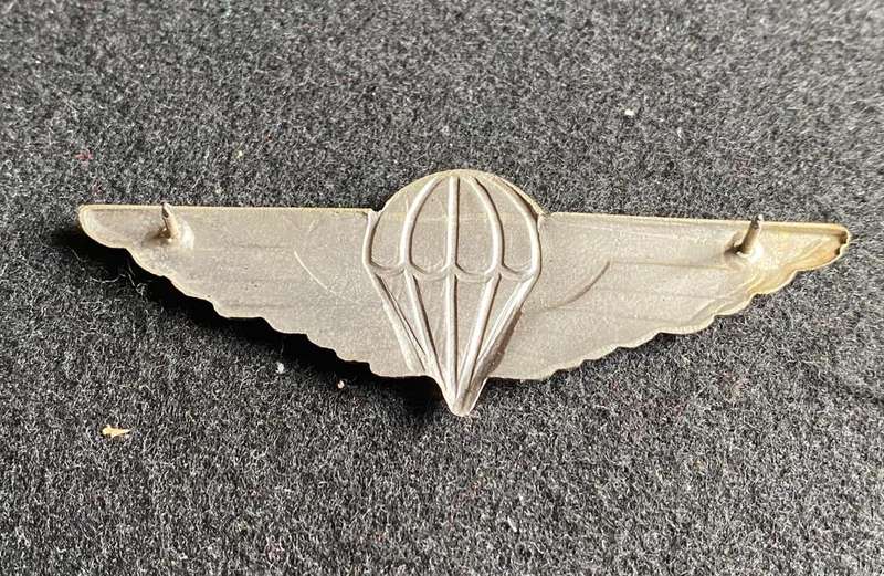CISKEI DEFENCE FORCE FREE FALL PARA WING(CHROME OR WHITE METAL WINGS) 2 PINS- 1981