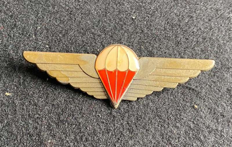 CISKEI DEFENCE FORCE FREE FALL PARA WING(CHROME OR WHITE METAL WINGS) 2 PINS- 1981