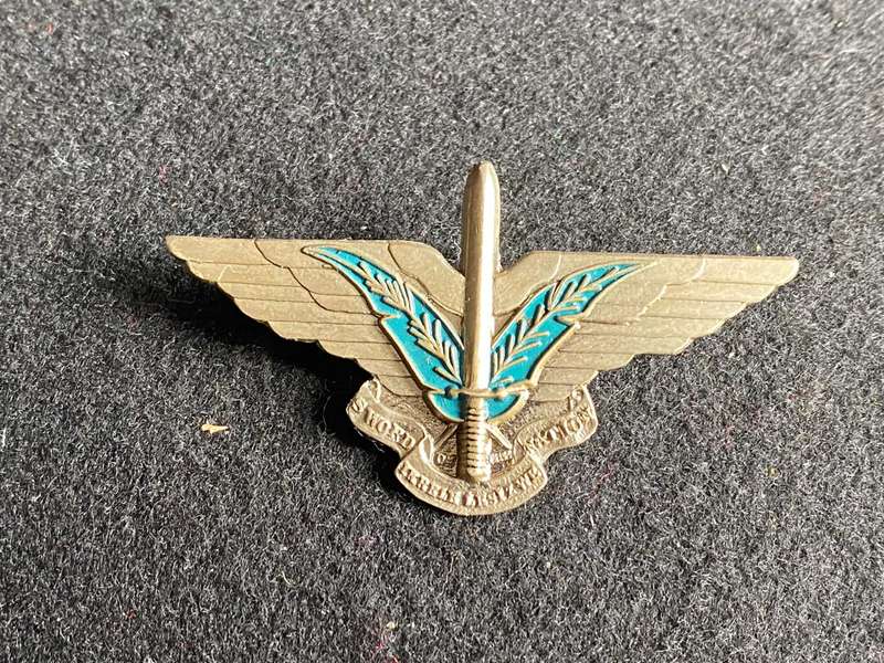 CISKEI SWORD OF NATION (SPECIAL FORCES) BERET BADGE(SMALLER TYPE) MARCH 1982- 2 PINS