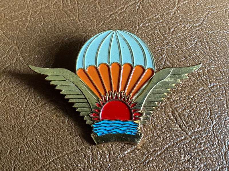 MALAWI-GOLD FREE FALL WING FOR OFFICERS-ISSUED MARCH 1995- 2 PINS