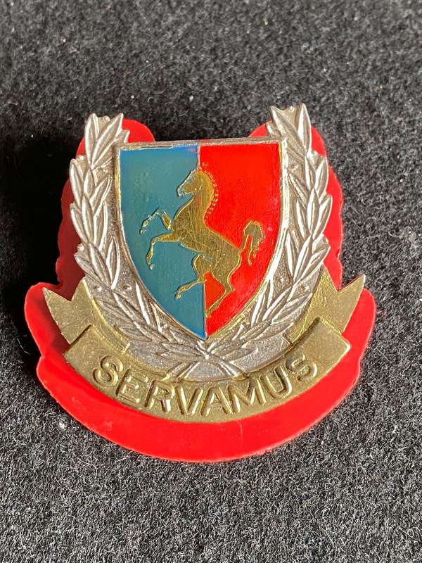 TECHNICAL SERVICE TRAINING CENTRE CAP BADGE-APPROVED 1986- 2 LUGS