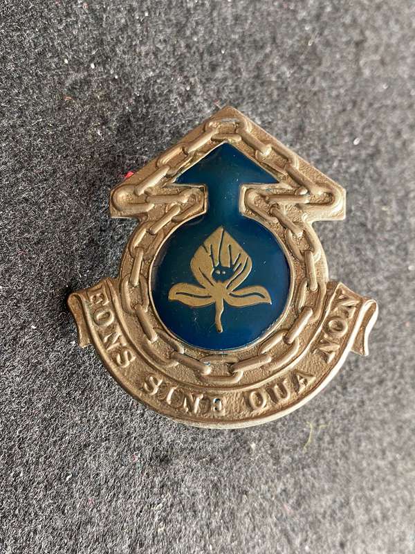 WESTERN PROVINCE COMMAND MAINTENANCE UNIT CAP BADGE-APPROVED IN 1986- 2 LUGS