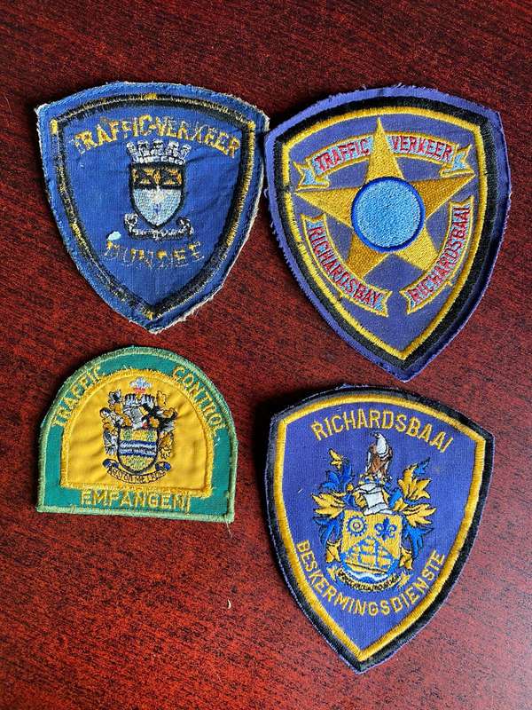 VINTAGE TRAFFIC PATCHES- 4 SOLD TOGETHER