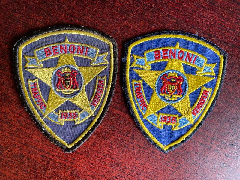 VINTAGE TRAFFIC PATCHES -PAIR