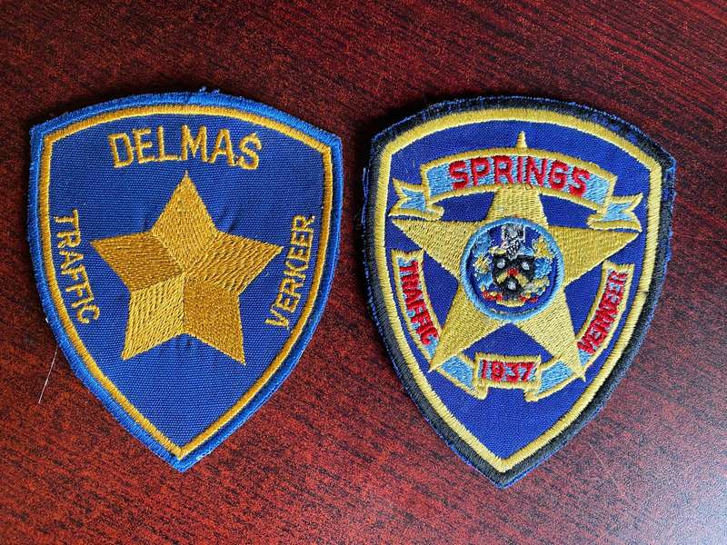 VINTAGE TRAFFIC PATCHES- 2 SOLD TOGETHER