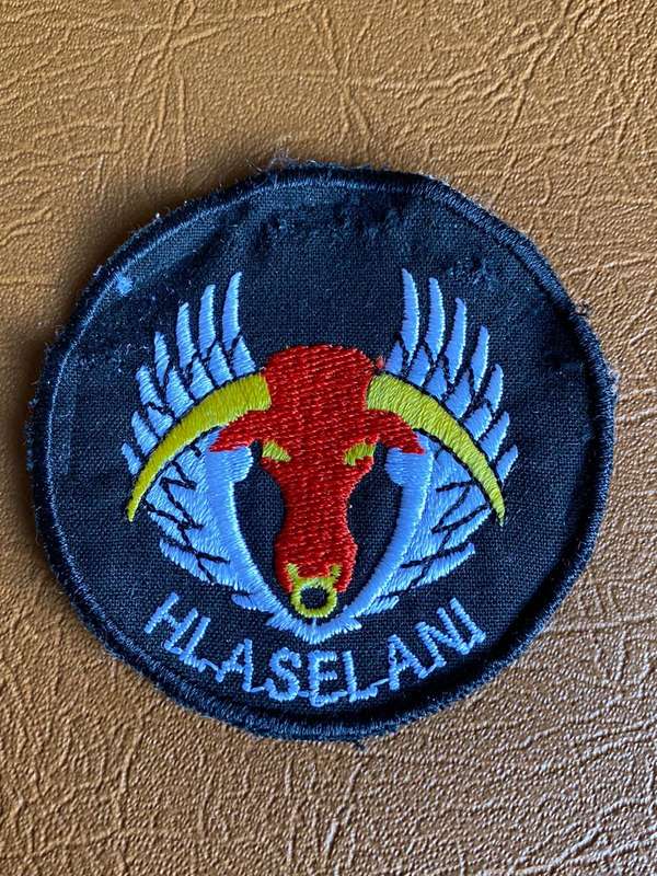 SAAF 16 SQUADRON PATCH-WORN MID 1907'S-1990 ON RIGHT UPPER ARM-ORIGINAL USED PATCH-DIAMETER 75 MM