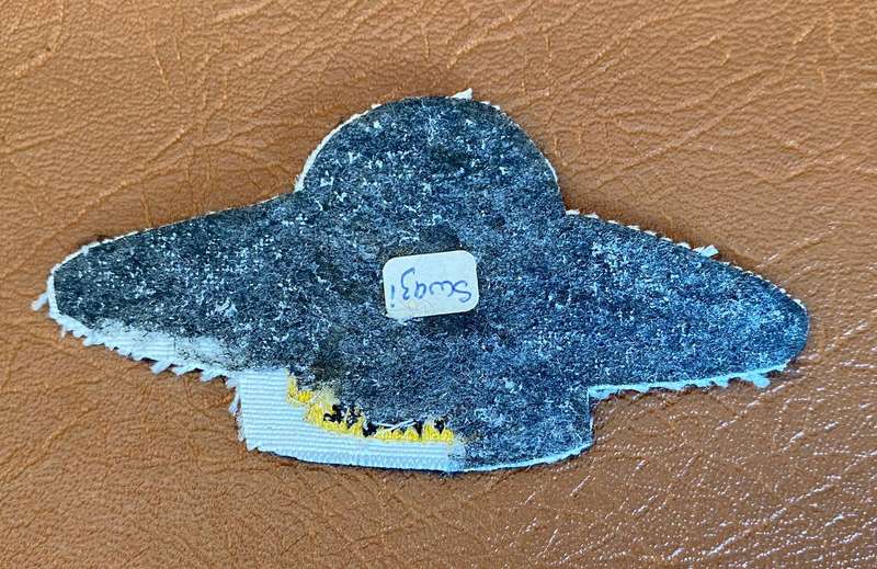 SWAZILAND PARACHUTE DISPATCHER WING- BLUE AND GOLD ON BLACK FELT