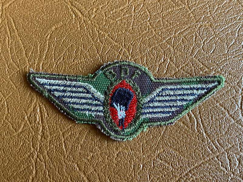 BOTSWANA FREE FALL PARA WING SILVER LUREX EMBROIDERED