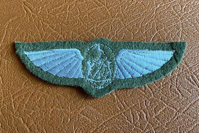 CISKEI AIR WING-PILOTS WING (1ST TYPE) EMBROIDERED ON GREEN
