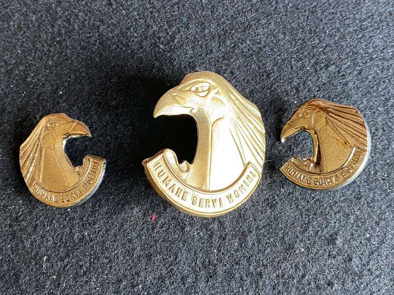 PERSONNEL SERVICES CORPS CAP AND COLLARS-CHROME-APPROVED 1980-LUGS + PINS COMPLETE