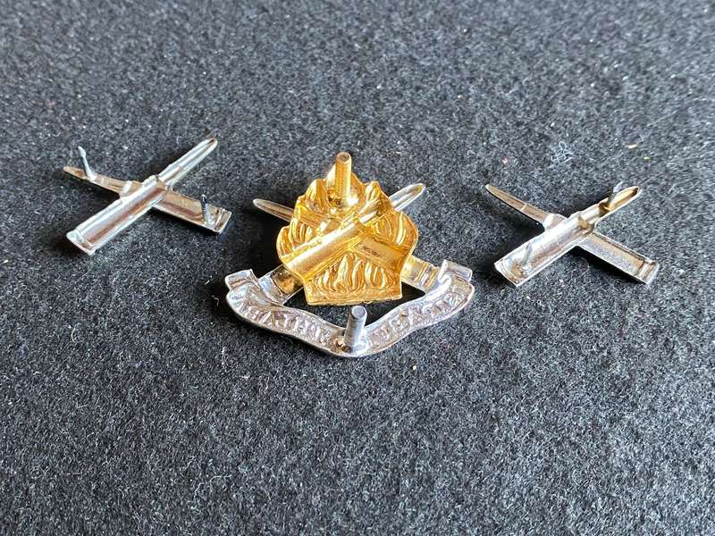 AMMUNITION CORPS,BI/METAL CAP AND COLLARS-APPROVED 1976-LUGS + PINS INTACT