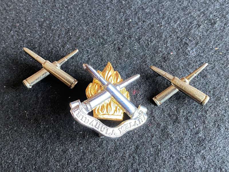 AMMUNITION CORPS,BI/METAL CAP AND COLLARS-APPROVED 1976-LUGS + PINS INTACT