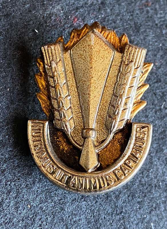 SA CATERING CORPS BI/METAL CAP BADGE-APPROVED 1978-2X SCREW LUGS