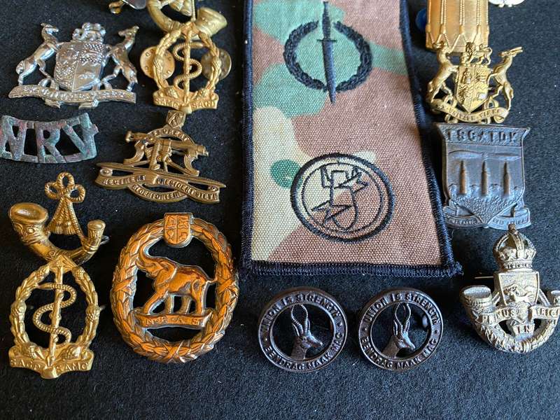 MIXED LOT OF BADGES-SOLD TOGETHER- 23 IN TOTAL-SOME WITH MISSING LUGS