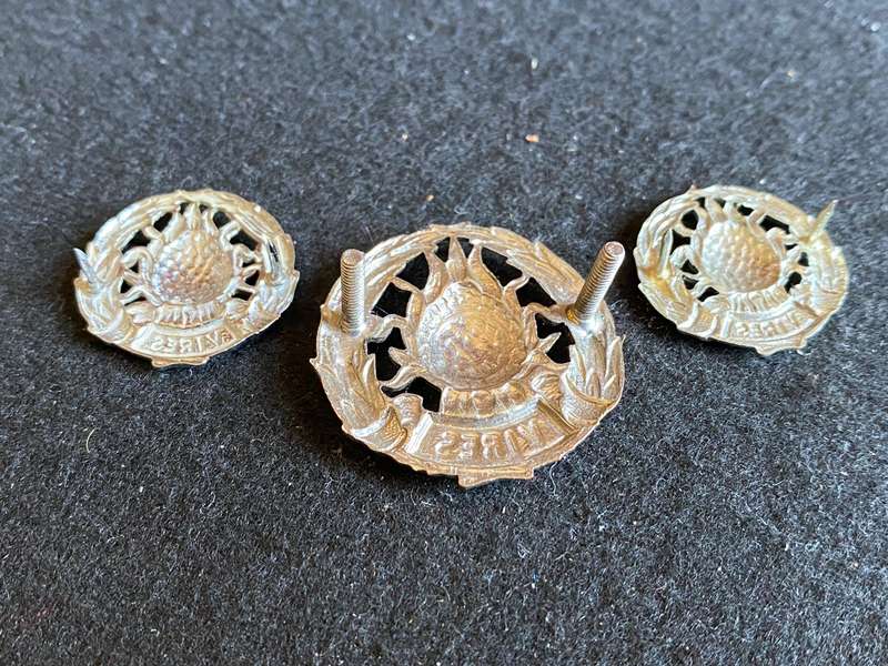 REGT. BOLAND CHROMED CAP AND COLLARS-LUGS + PINS INTACT