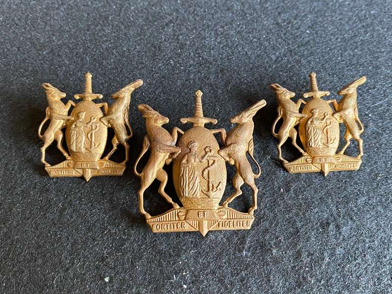 COLOURED CORPS-GILDING METAL CAP AND COLLARS- APPROVED IN 1963-LUGS + PINS COMPLETE