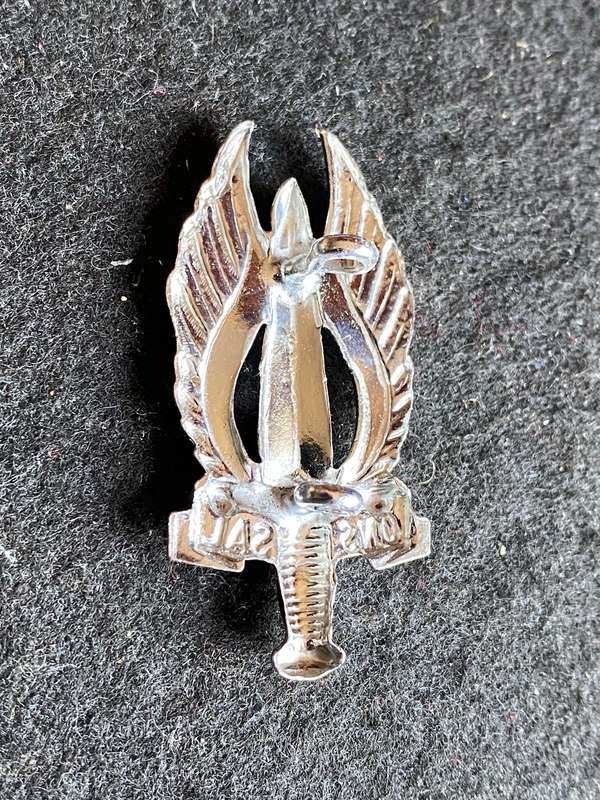 REGT NORTHERN TRANSVAAL CHROME CAP BADGE-WORN POST 1976-LUGS COMPLETE