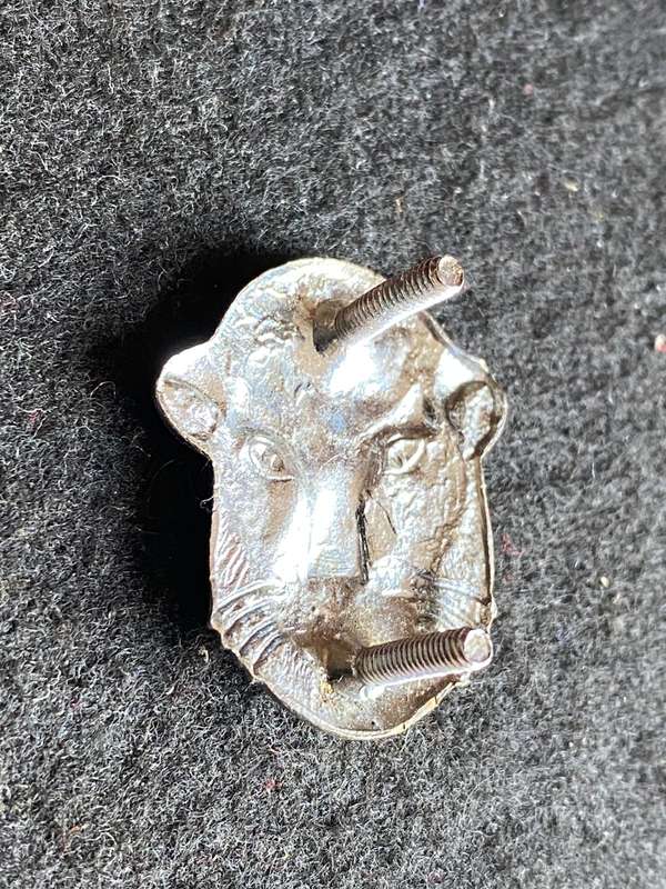 BOPHUTHATSWANA NATIONAL GUARD BERET BADGE- 2 X SCREW LUGS-APPROVED 1977