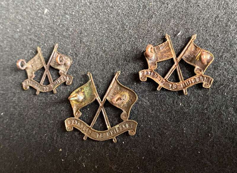 IMPERIAL LIGHT HORSE CAP AND COLLARS-WORN 1939-45-LUGS COMPLETE