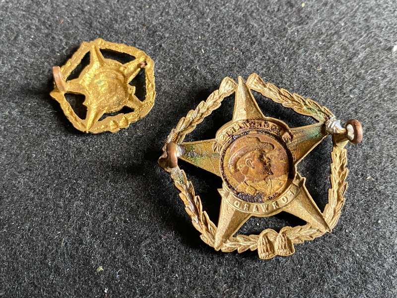 REGT. BOTHA CAP AND COLLAR 1934-45- ONE LUG MISSING