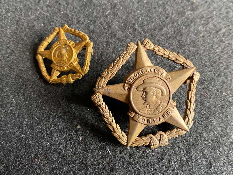 REGT. BOTHA CAP AND COLLAR 1934-45- ONE LUG MISSING