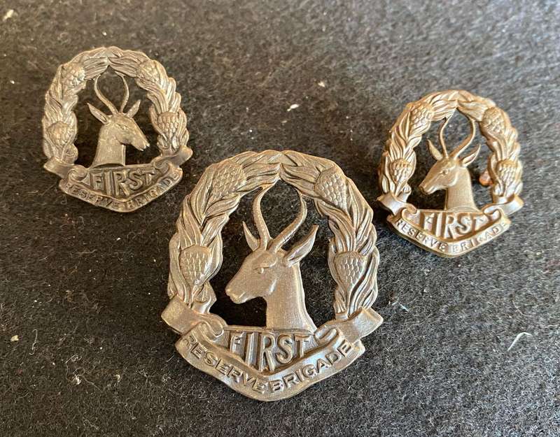 RESERVE BRIGADE CAP AND COLLARS-WORN 1940-43-LUGS INTACT
