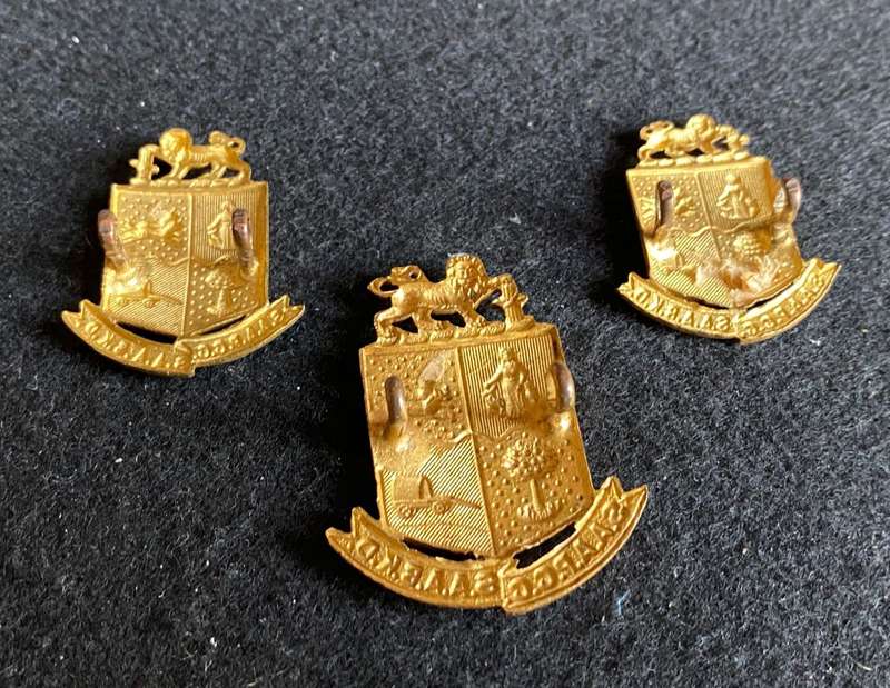 SA ADMIN PAY AND CLERICAL CORPS CAP AND COLLARS-LUGS COMPLETE- 1922-1939