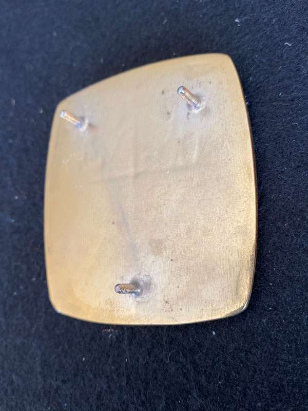 VINTAGE BRAKPAN FIRE BRIGADE HELMET BADGE- 3X SCREW LUGS