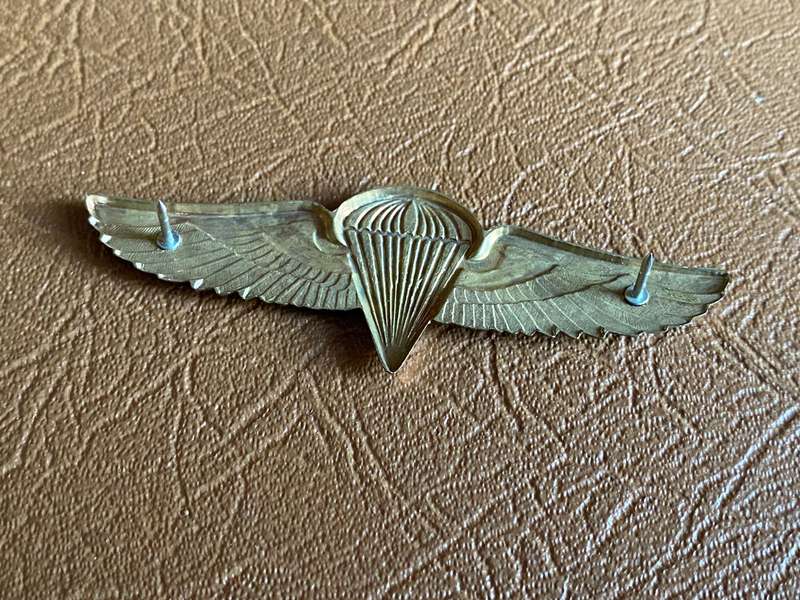 ZAMBIAN ARMY NIGHT JUMP PARA WING-1970'S-80'S- 2 PINS