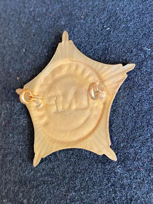 LESOTHO MOUNTED POLICE VOL. RESERVE BRASS CAP BADGE- 2 LUGS