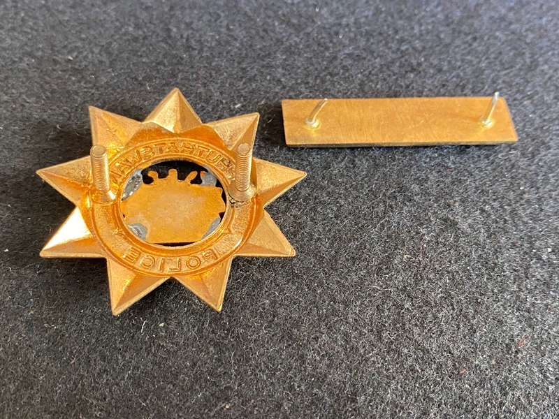 BOPHUTHATSWANA POLICE CAP AND NAME TAG -PINS COMPLETE