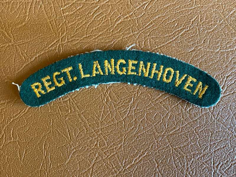 REGT. LANGENHOVEN, CLOTH TITLE