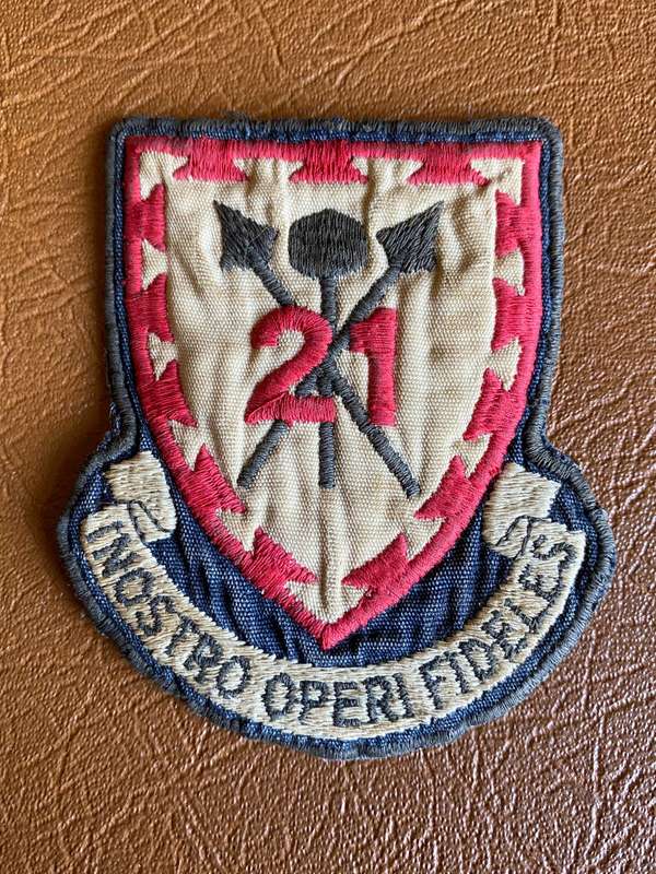 21 BATTALION CLOTH BADGE