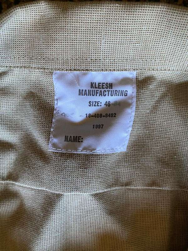 SADF PERIOD STEP OUT SHIRT-SIZE EXTRA LARGE-MEASURES 60 CM ARMPIT TO ARMPIT AND TROUSERS SIZE 42-44,