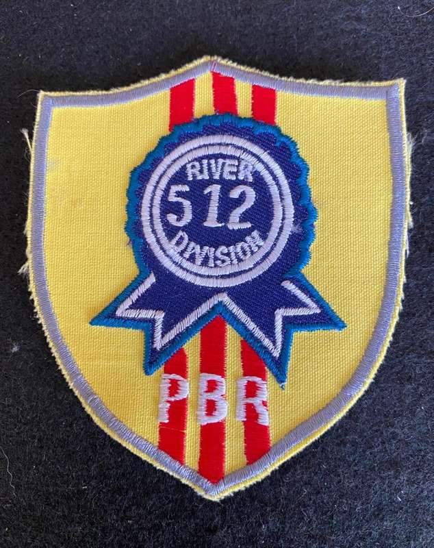 ORIGINAL VIETNAM PATCH- US NAVY 512 RIVER DIVISION-BROWN WATER-USED TO INSERT SEAL TEAMS IN THE MEKO