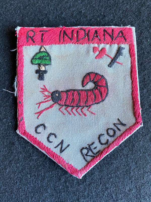 ORIGINAL VIETNAM WAR PATCH-ORIGINAL HANDMADE RECON TEAM INDIANA-SPECIAL FORCES AND RECCE UNITS PATCH
