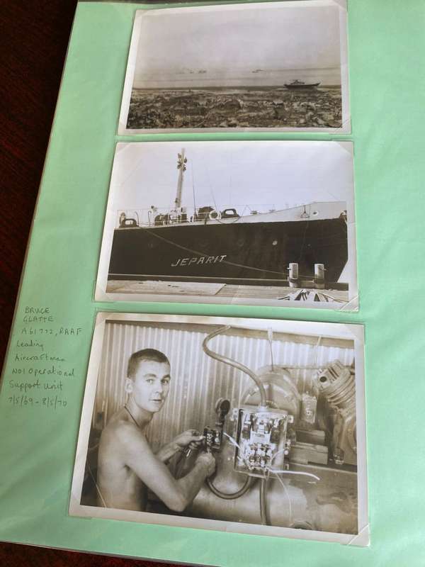 FILE WITH PHOTOS BY CPL. K.L. LANGDAN IOSV-RAAF VUNG TAU-VIETNAM WAR- 3/12/69-4/12/70