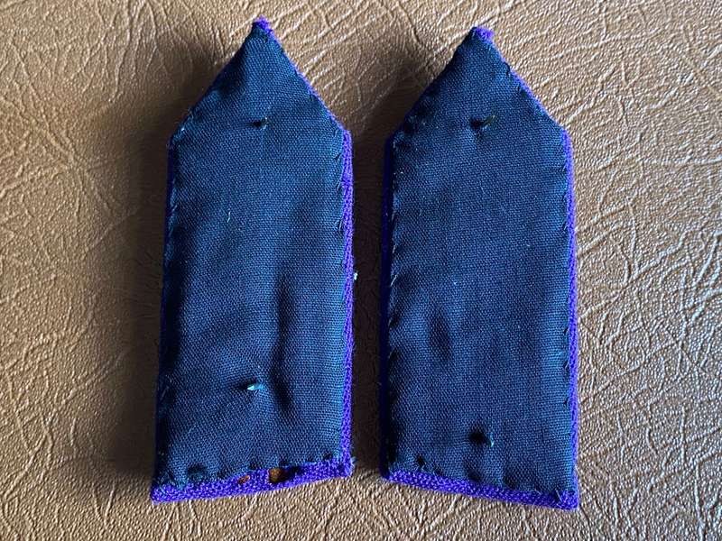 POLICE CHAPLAINS GORGET PATCH PAIR - MAJOR TO COLONEL