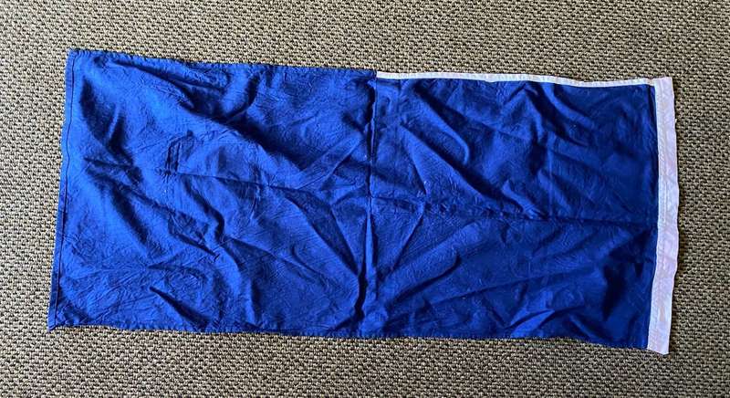 FEDERATION OF RHODESIA AN NYASSALAND FLAG (SMALL) MEASURES 90X40 CM-FLOWN FROM 1954-1964-COTTON ONE