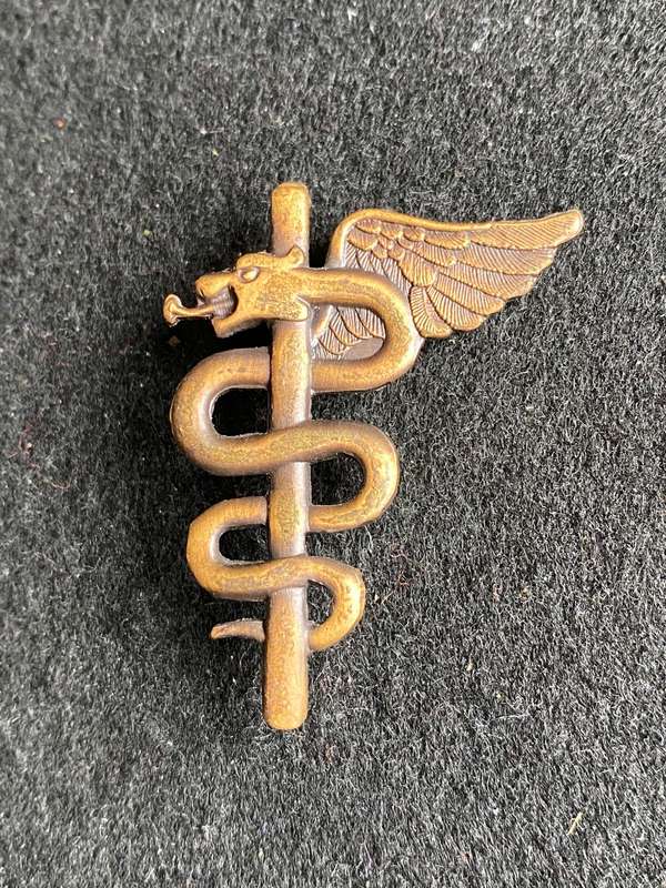 SAMS BRONZE OPS MEDIC BREAST BADGE-APPROVED 1984- 2 PINS