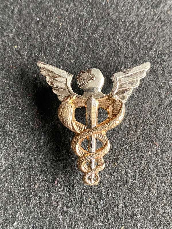 SAMS BI/METAL HEALTH OFFICERS BREAST BADGE- APPROVED 1991- 3 PINS