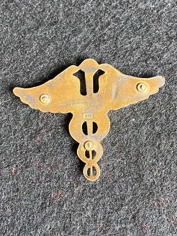 SAMS- SILVER (MARKED) DOCTOR'S BREAST BADGE- NO PINS