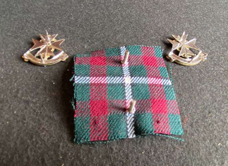 SAMS, BI/METAL CAP AND COLLARS-WORN FROM 1983-LUGS + PINS INTACT