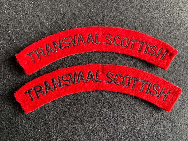 2ND BN TRANSVAAL SCOTTISH TITLE PAIR- 1947-1990'S