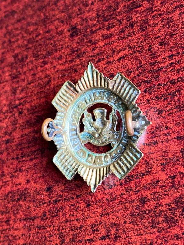 1ST BATTALION TRANSVAAL SCOTTISH GILT BROOCH-ONLY WORN BY THE DRUM MAJOR AND PIPE MAJOR- 2 LUGS