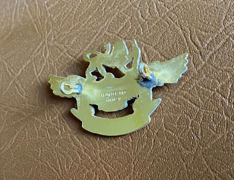 RHODESIA AIR FORCE CAP BADGE-ANODISED 1970-80- 2 LUGS