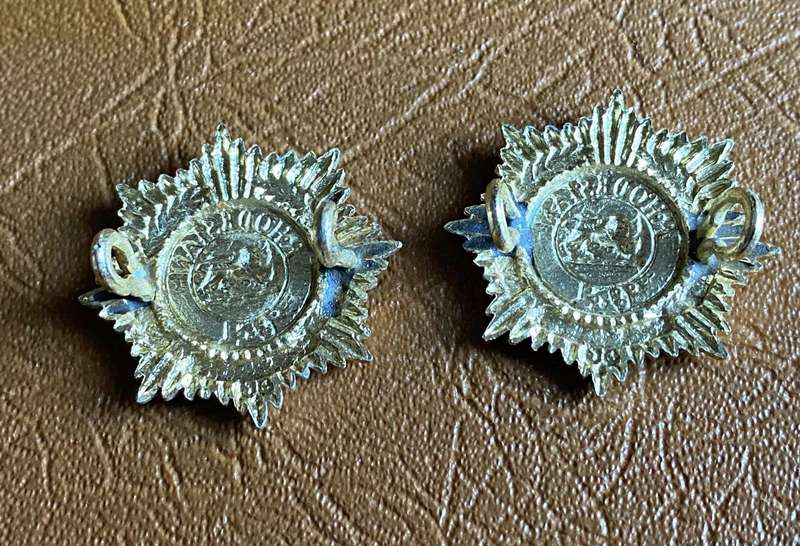 RHODESIA ARMY SERVICES CORPS COLLAR BADGE PAIR-ANODISED 1972-80