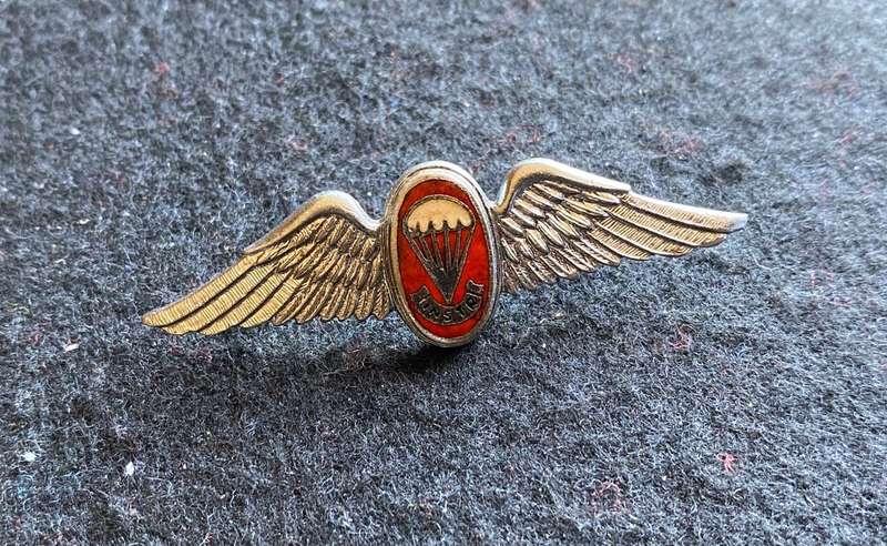 SADF FREE FALL PARATROOPER INSTRUCTOR- MESS DRESS WING- 2 PINS
