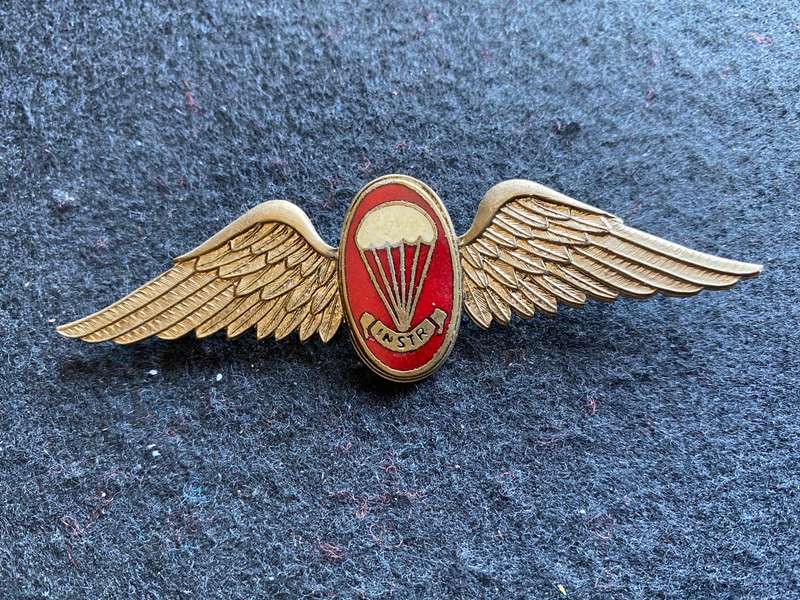 SADF FULL SIZE FREE FALL PARATROOPER INSTRUCTOR WING- 2 PINS