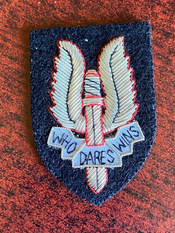BRITISH SAS OFFICERS BERET BADGE-ORIGINAL